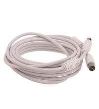 RF cable 5,0m white w/ IEC plug - ferrite halogen free